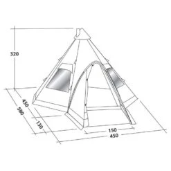 Robens Kiowa 10 Person Tipi Tent -Outdoor Life Shop go 044108 e