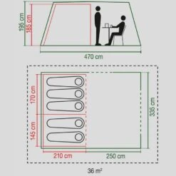 Coleman Mosedale 5 Family 5 Person Tent -Outdoor Life Shop go 322411 b