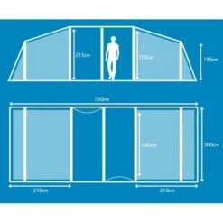 Berghaus Air 8 Nightfall® Bedrooms -Outdoor Life Shop go 520091 b
